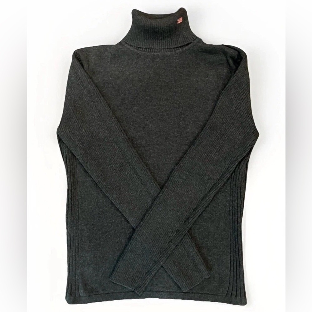 Polo Ralph Lauren Women's Gray Knit Sweater Turtleneck Ribbed
Sides & Sleeves M